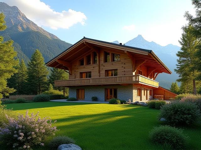 Chalet bois personnalisé situé en montagne